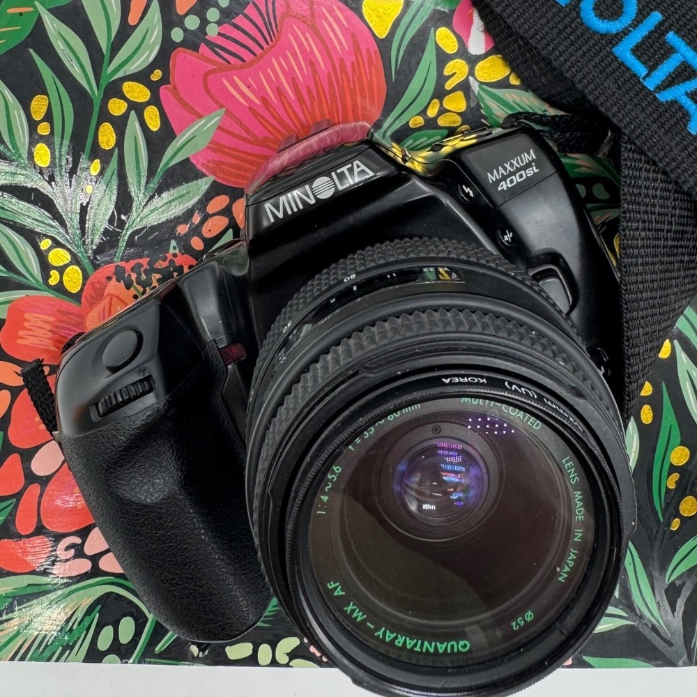 Minolta Maxxum 400si 35mm SLR Film Camera with 35-80mm Lens and Strap